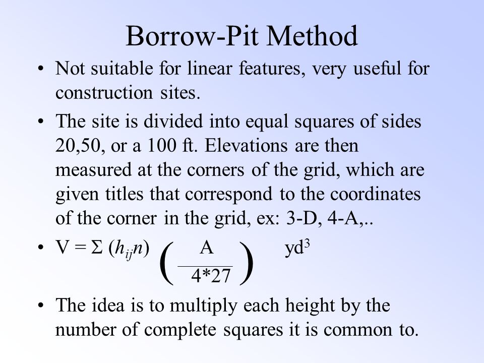 Cross Section and Borrow Pit Methods ppt video online download